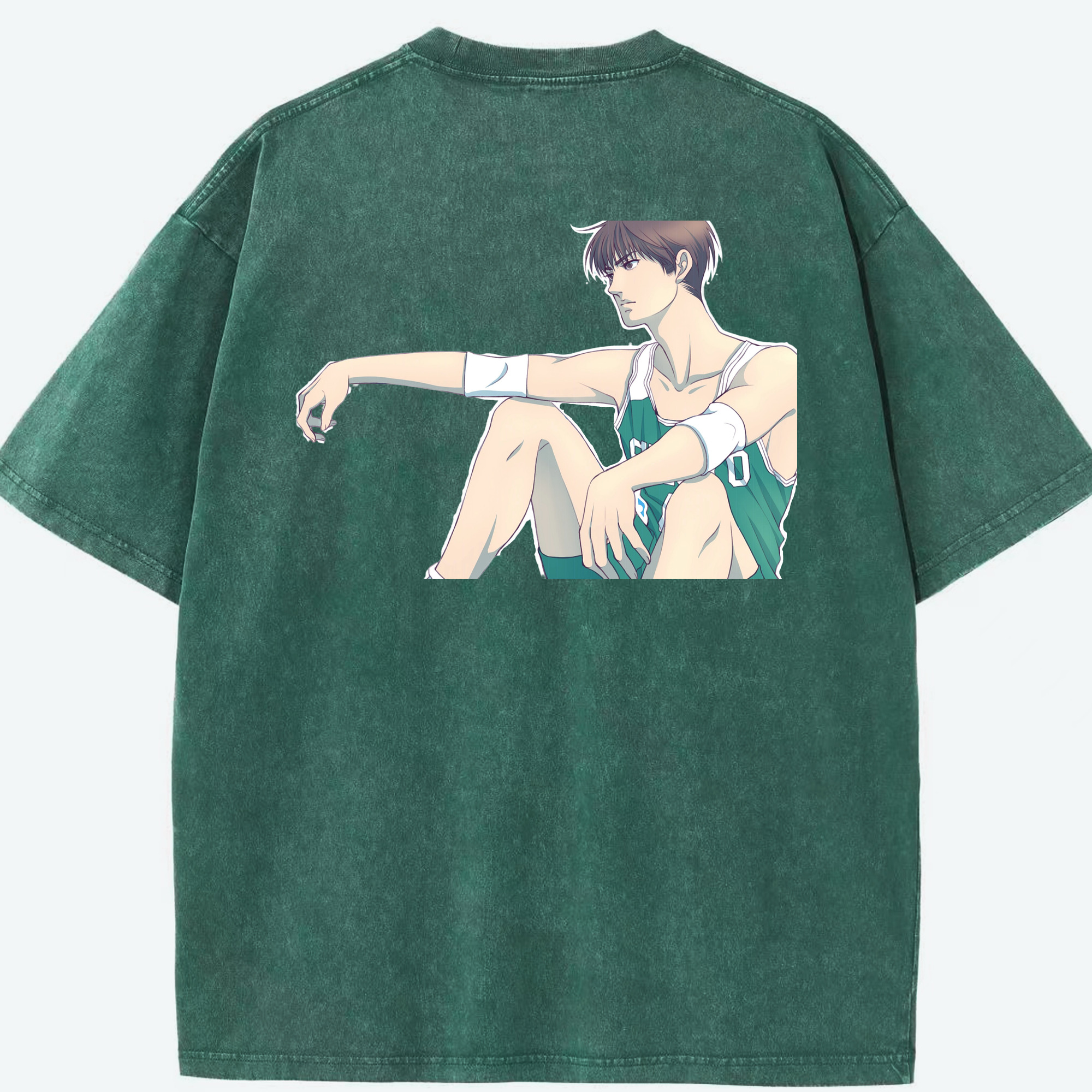 SLAM DUNK／スラムダンク 綿100% ヴィンテージ風 半袖Tシャツ（背面プリント）